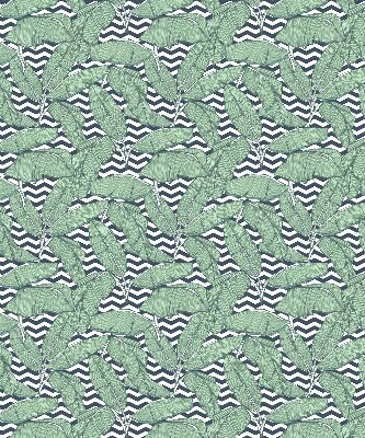 Store enrouleur Feuilles de palmier sur fond noir et blanc