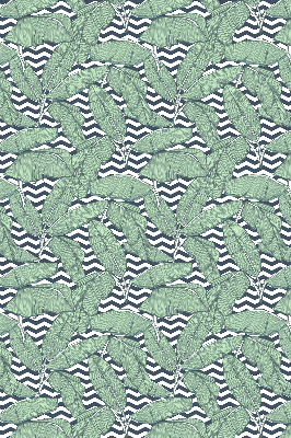 Store enrouleur Feuilles de palmier sur fond noir et blanc