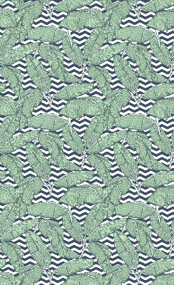 Store enrouleur Feuilles de palmier sur fond noir et blanc