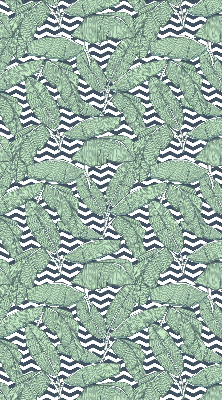 Store enrouleur Feuilles de palmier sur fond noir et blanc