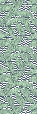 Store enrouleur Feuilles de palmier sur fond noir et blanc