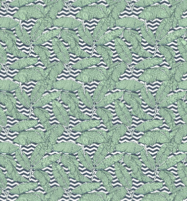 Store enrouleur Feuilles de palmier sur fond noir et blanc