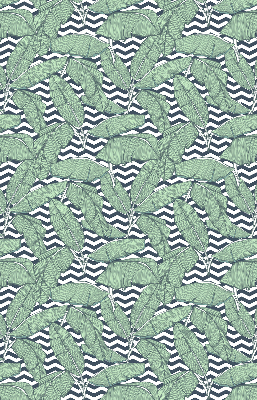 Store enrouleur Feuilles de palmier sur fond noir et blanc