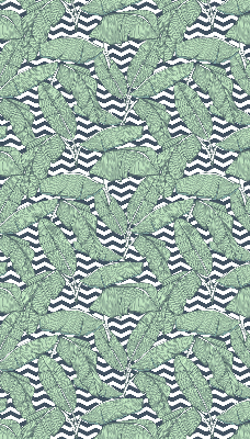 Store enrouleur Feuilles de palmier sur fond noir et blanc