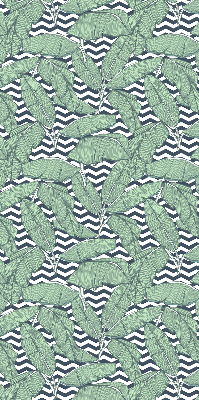 Store enrouleur Feuilles de palmier sur fond noir et blanc