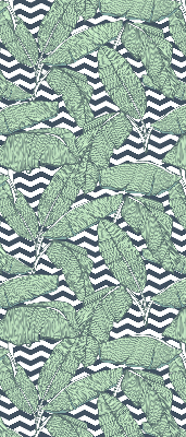 Store enrouleur Feuilles de palmier sur fond noir et blanc