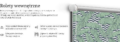 Store enrouleur Feuilles de palmier sur fond noir et blanc