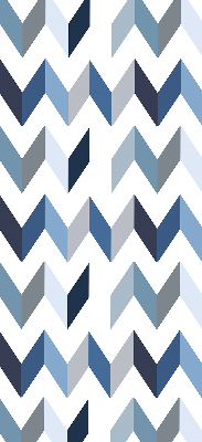 Store intérieur Chevrons bleus