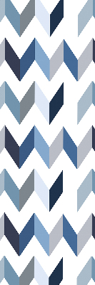 Store intérieur Chevrons bleus