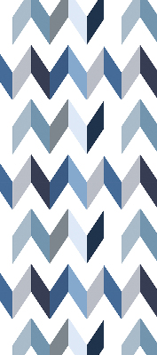 Store intérieur Chevrons bleus