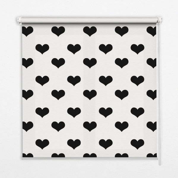 Store enrouleur Coeurs noirs