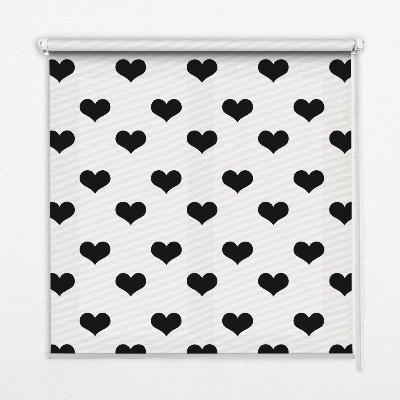 Store enrouleur Coeurs noirs