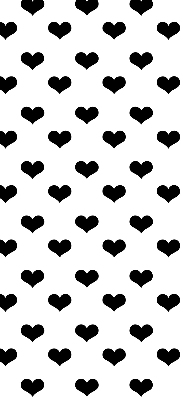 Store enrouleur Coeurs noirs