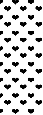 Store enrouleur Coeurs noirs