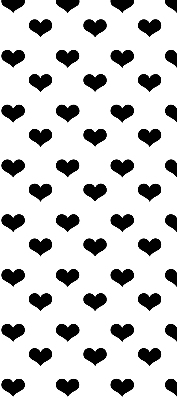 Store enrouleur Coeurs noirs