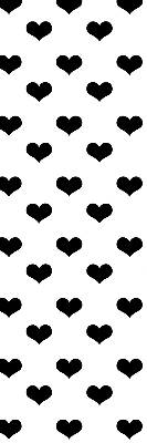 Store enrouleur Coeurs noirs