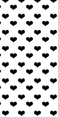 Store enrouleur Coeurs noirs