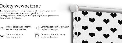 Store enrouleur Coeurs noirs