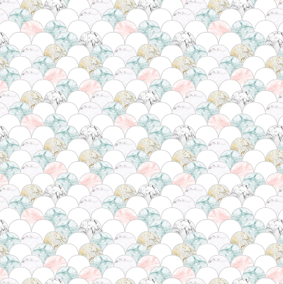 Store intérieur Écailles colorées