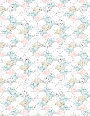 Store intérieur Écailles colorées