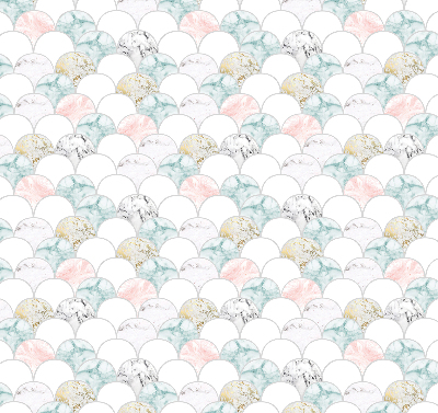 Store intérieur Écailles colorées