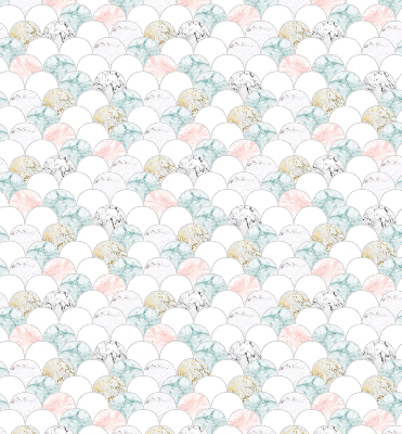 Store intérieur Écailles colorées