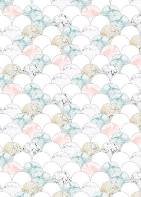 Store intérieur Écailles colorées