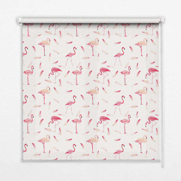 Store intérieur Les flamants roses et leurs plumes
