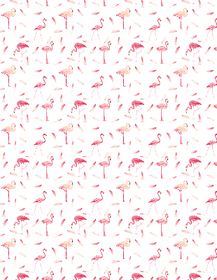 Store intérieur Les flamants roses et leurs plumes