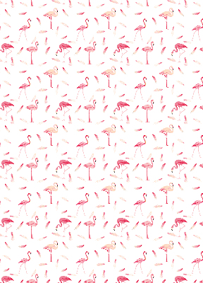 Store intérieur Les flamants roses et leurs plumes
