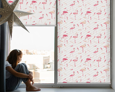 Store intérieur Les flamants roses et leurs plumes