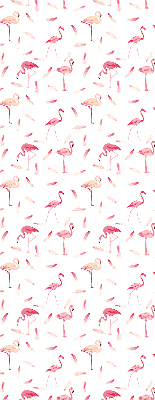 Store intérieur Les flamants roses et leurs plumes