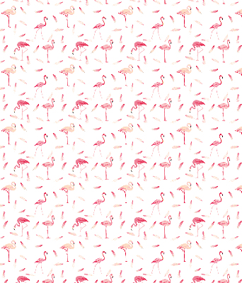 Store intérieur Les flamants roses et leurs plumes