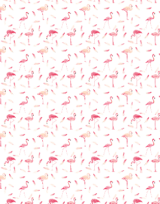 Store intérieur Les flamants roses et leurs plumes