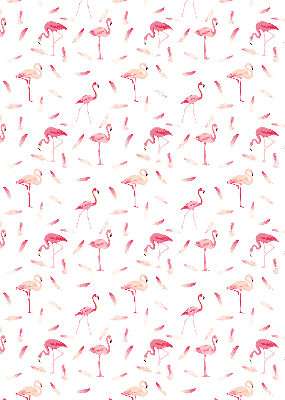 Store intérieur Les flamants roses et leurs plumes