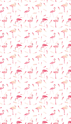 Store intérieur Les flamants roses et leurs plumes