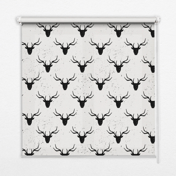 Store enrouleur Têtes de cerf noir