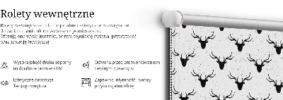 Store enrouleur Têtes de cerf noir