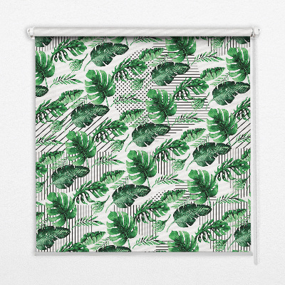 Store enrouleur Feuilles tropicales