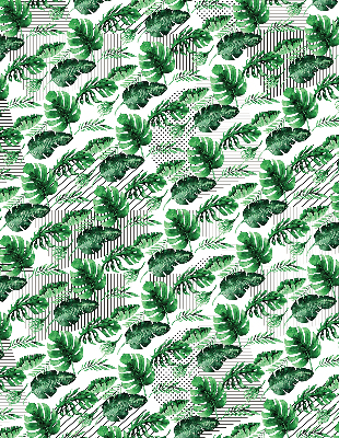 Store enrouleur Feuilles tropicales