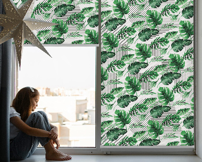 Store enrouleur Feuilles tropicales