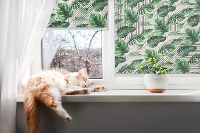 Store enrouleur Feuilles tropicales