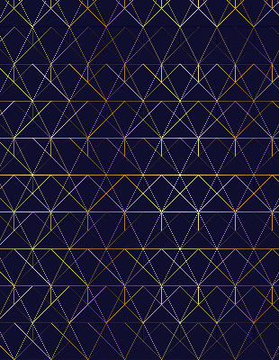 Store intérieur Lignes jaunes connectées en triangles