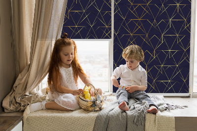 Store intérieur Lignes jaunes connectées en triangles