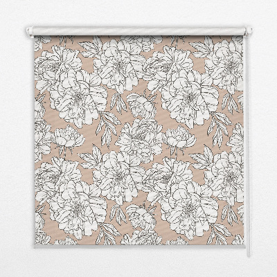 Store enrouleur Fleurs dessinées