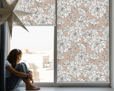 Store enrouleur Fleurs dessinées