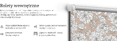 Store enrouleur Fleurs dessinées