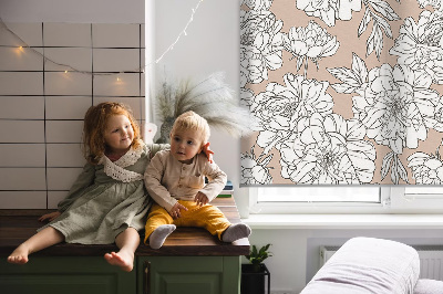 Store enrouleur Fleurs dessinées