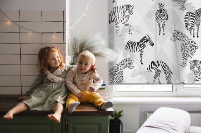 Store enrouleur Animaux gris