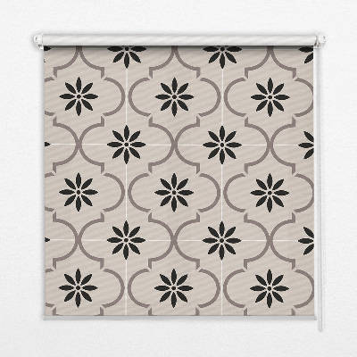 Store enrouleur Tuile marocaine en forme de fleur